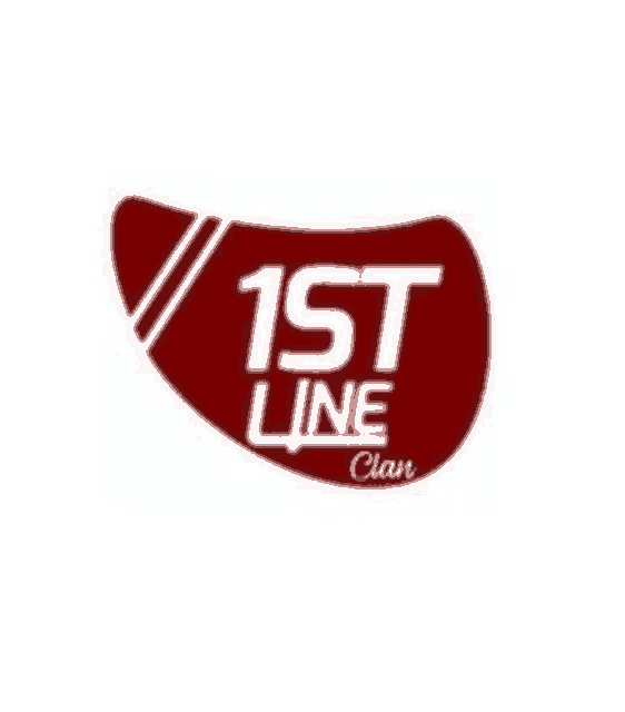 the 1st line clan logo is red and white