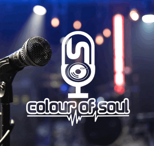 a microphone with a logo for colour of soul