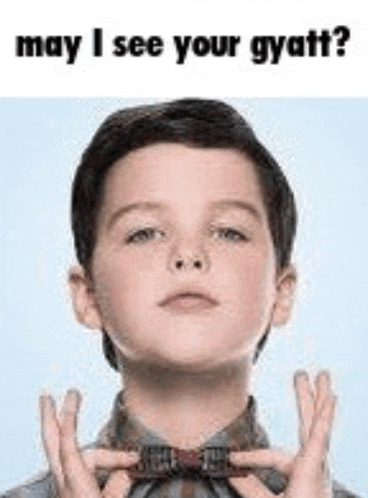 a young boy wearing a bow tie and a shirt is making a funny face with his hands .