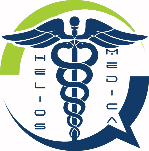 a blue caduceus with a green circle around it and the words zwjos