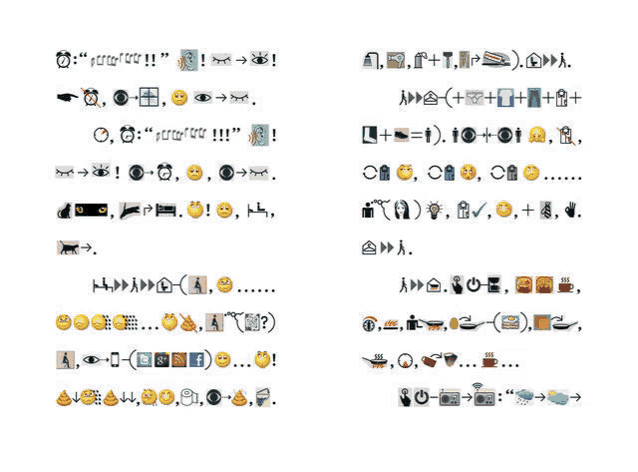 a page with a bunch of different emojis and letters