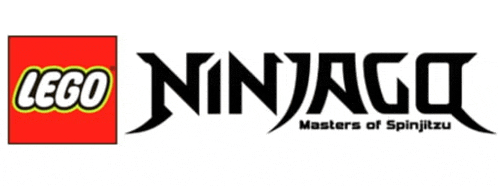 the logo for lego ninjago masters of spinjitzu is shown