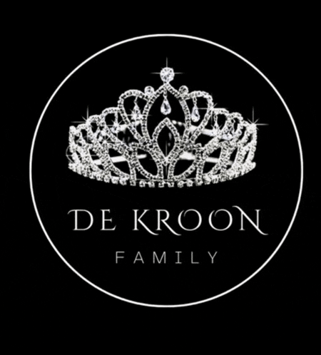 a de kroon family logo with a tiara in the center