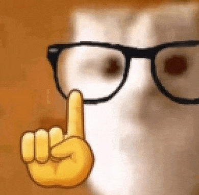 a close up of a cat wearing glasses and giving a middle finger .