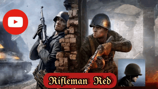 a video game called rifleman red has two soldiers on the cover