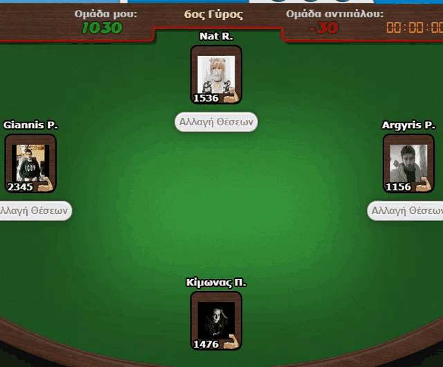 a screenshot of a poker game with players including nat r.