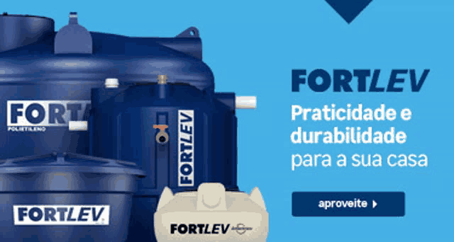 an advertisement for fortlev water tanks with a button to approve