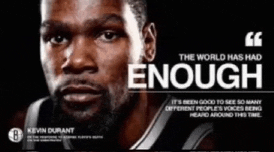 a poster of kevin durant with a quote on it