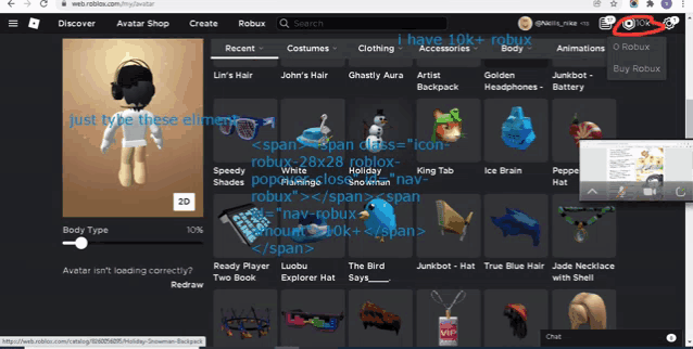 a screenshot of a roblox website shows a ghostly aura costume