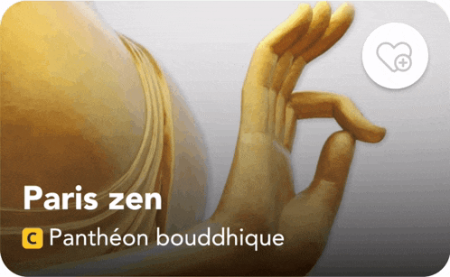 a paris zen card with a picture of a hand