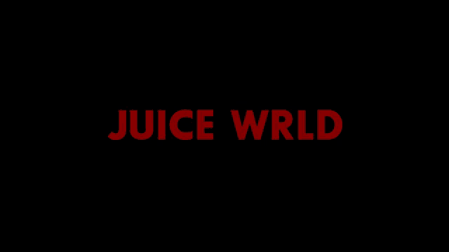 juice wrld written in red on a black background