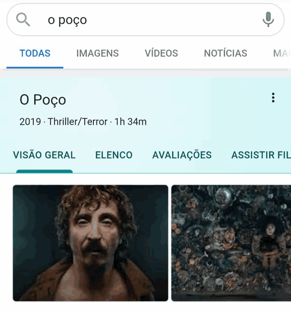 a google search for o poço shows a man with a mustache