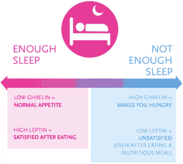 a diagram showing the difference between enough sleep and not enough