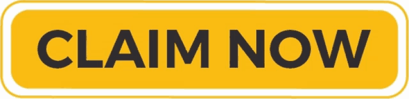 a yellow sign that says claim now on it