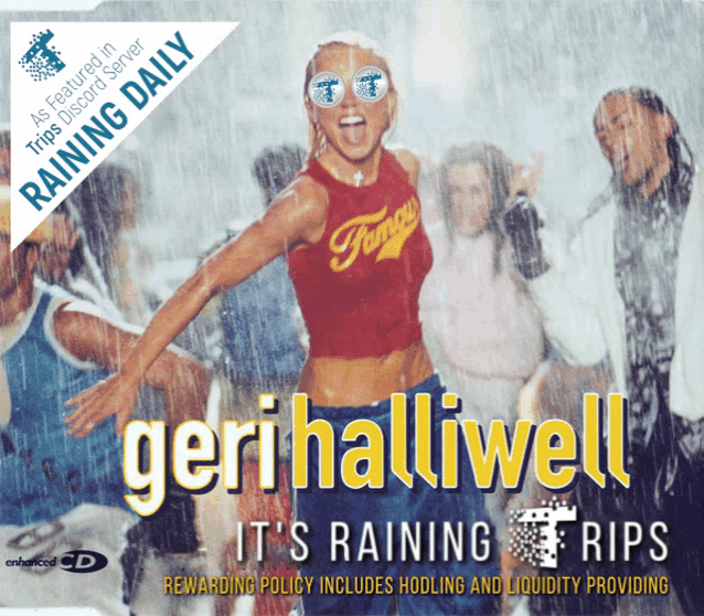 a cd cover for gerihalliwell titled it 's raining rips