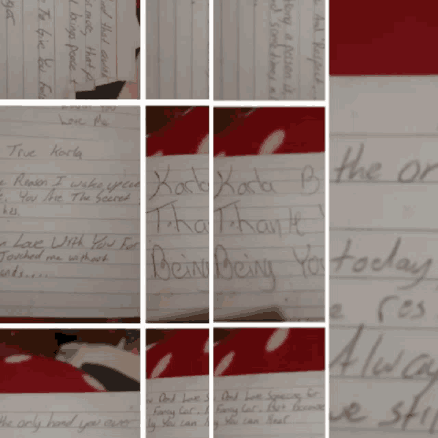 a collage of handwritten notes including one that says " the only hand you own "