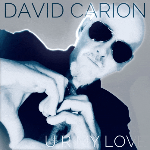 a david carion album cover shows a man making a heart shape with his hands