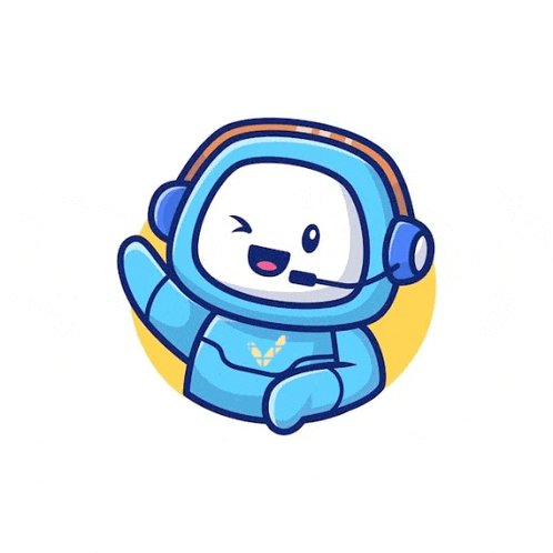 a cartoon illustration of a robot wearing headphones and a headset .