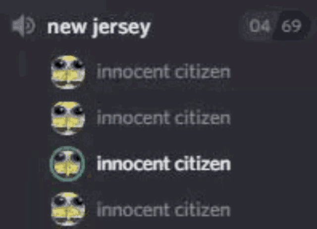 a screenshot of a new jersey app with a list of innocent citizens .