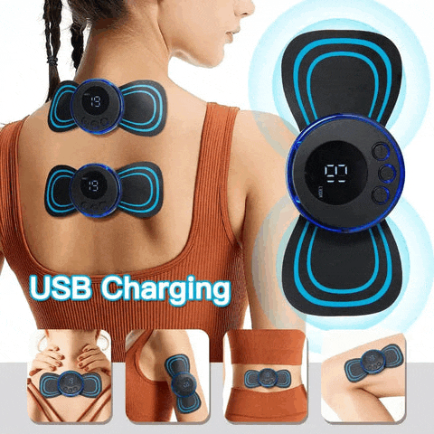 a woman is using a device that says usb charging on it