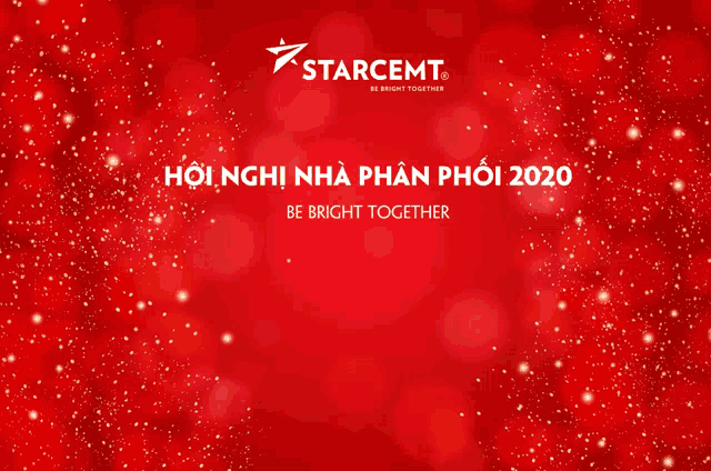 a red background with stars and the words starcemt be bright together