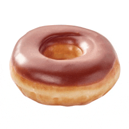 a chocolate covered donut with a hole in it