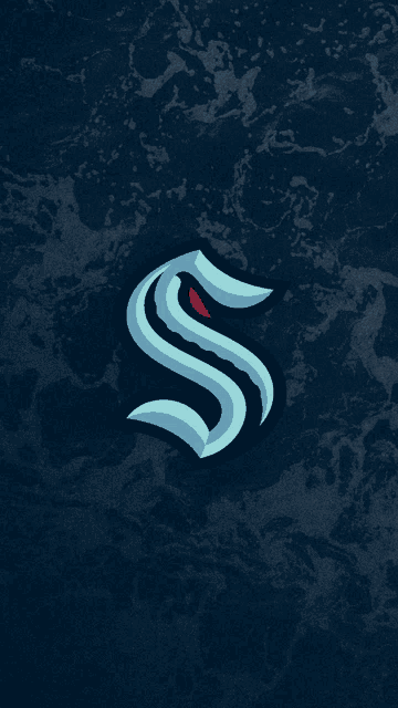 the letter s is on a blue background