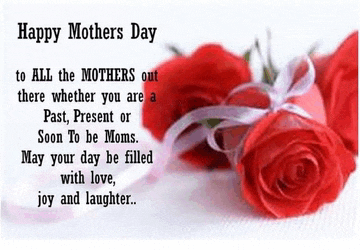 a mother 's day card with red roses and the words happy mothers day