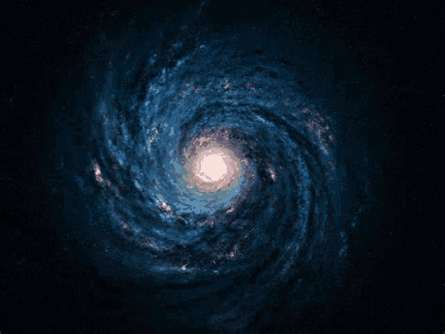 an artist 's impression of a spiral galaxy in deep space