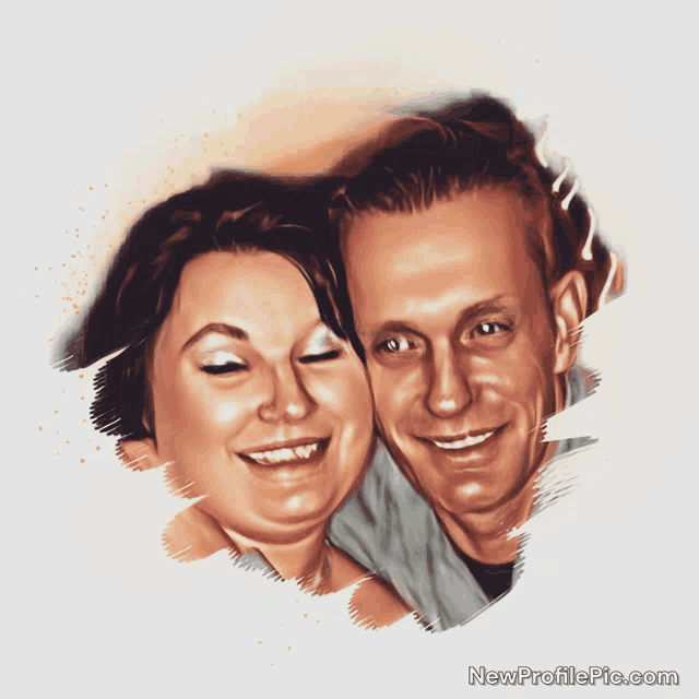 a painting of a man and a woman with the website newprofilepic.com written on the bottom