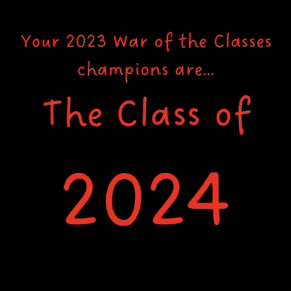 a poster that says " your 2023 war of the classes champions are "