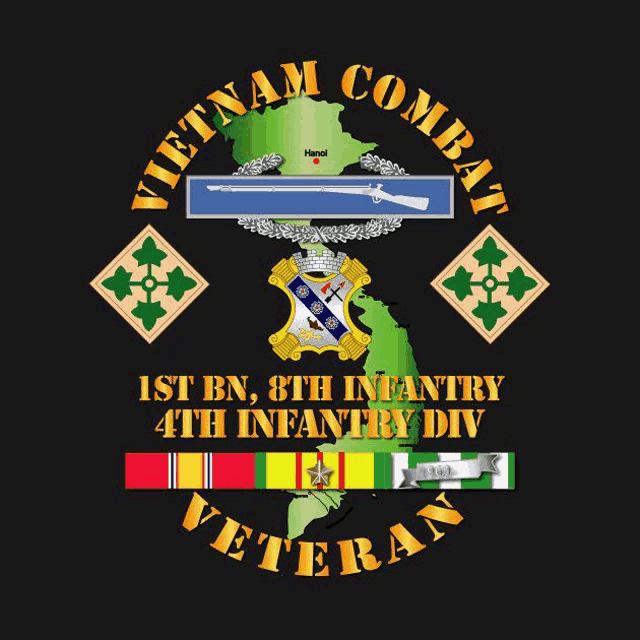 a vietnam combat veteran logo with a map of hanoi in the background