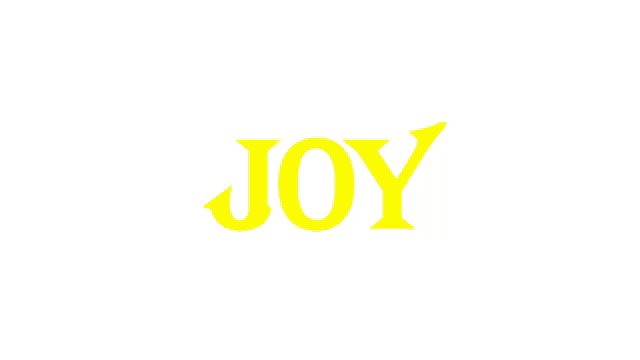 a white background with the word joy in yellow