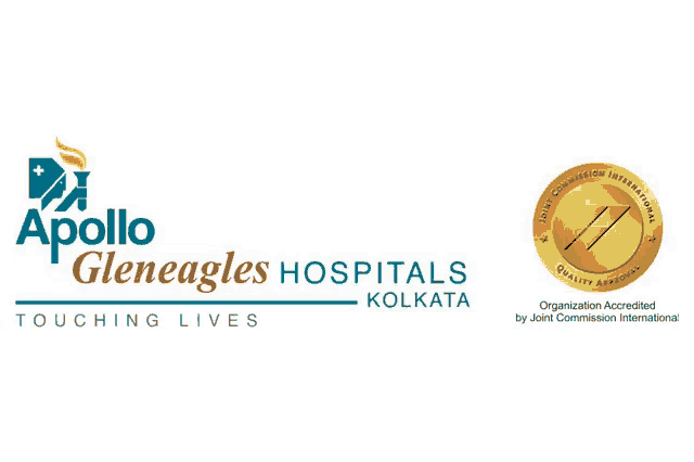 a logo for apollo gleneagles hospitals in kolkata india