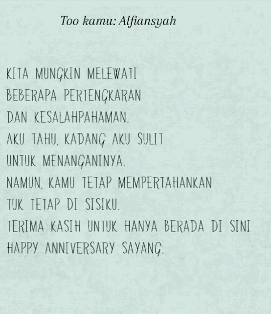 a piece of paper that says too kamu alfiansyah