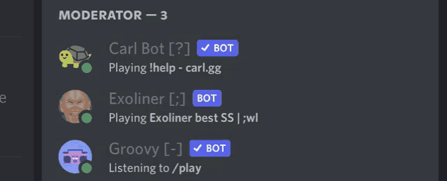 a screenshot of a discord conversation between carl bot