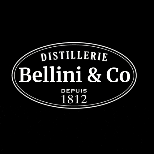 the logo for distillerie bellini & co depuis 1812