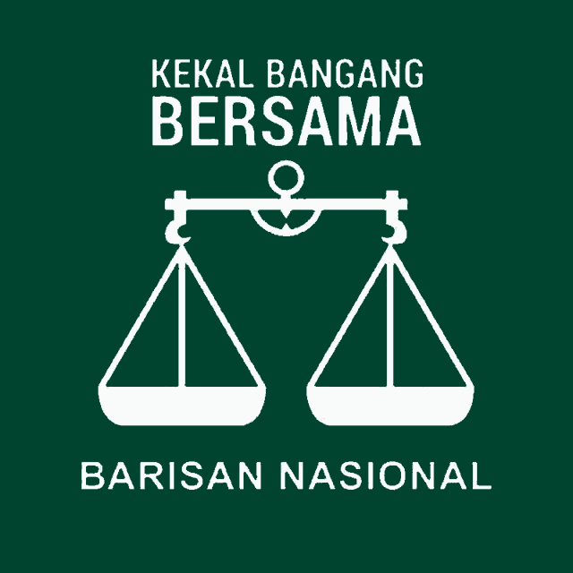 a green background with a scale and the words kekal bangang bersama