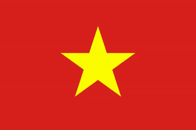 a red background with a yellow star in the center