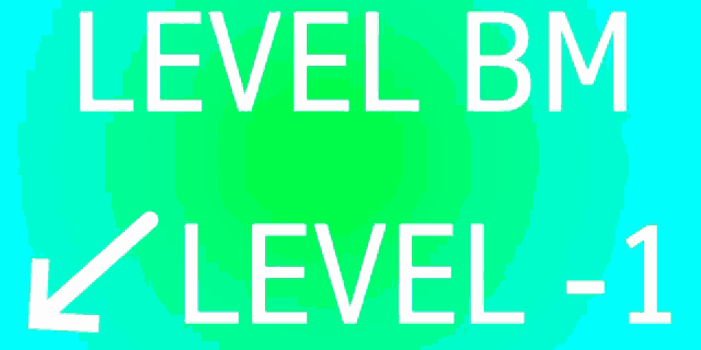 a blue and green background with the words level bm level-1