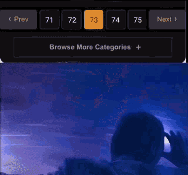 a man is looking at a screen that says browse more categories +