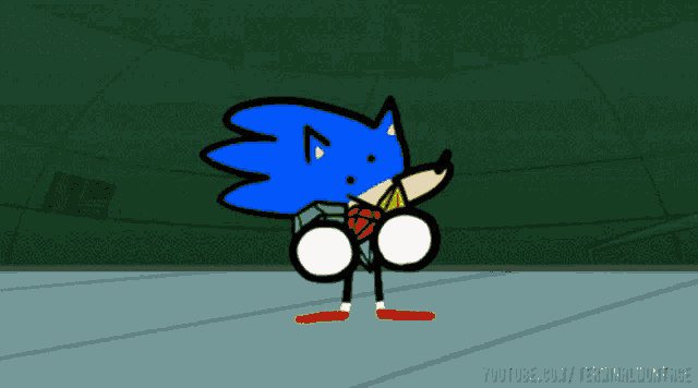 a cartoon drawing of sonic the hedgehog with youtube.com/terminalmockface at the bottom