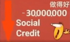 a picture of a banana peel with the words `` social credit '' written on it .