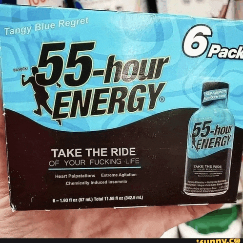 someone is holding a box of 55 hour energy