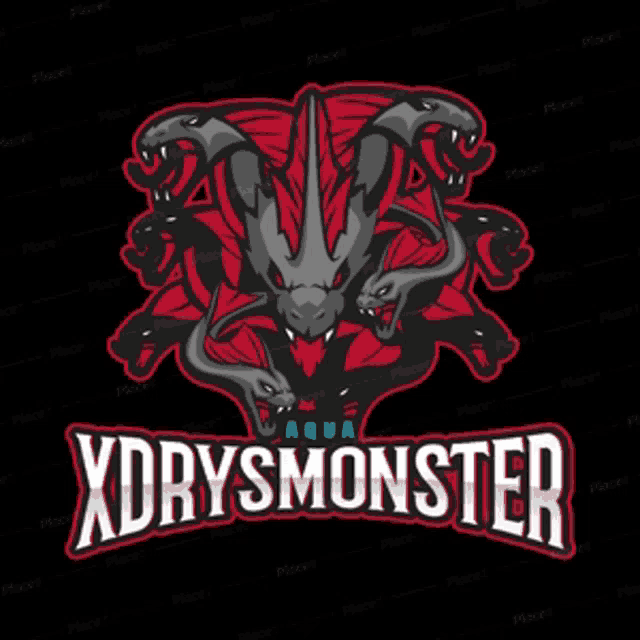 a logo that says xdrysmonster with a dragon on it