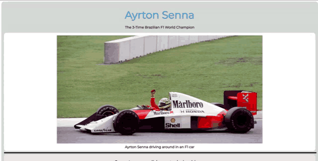 a picture of a race car with the name ayrton senna on the top