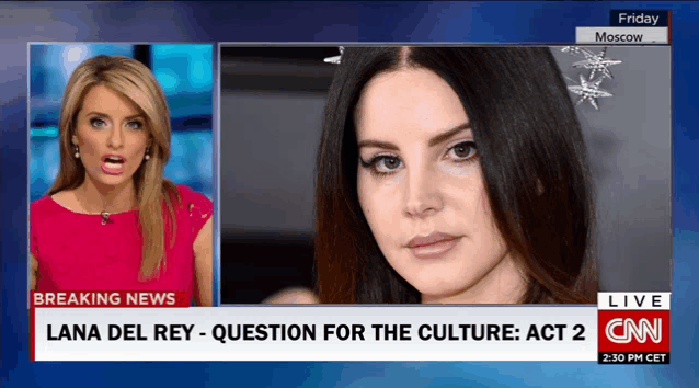 a cnn news report about lana del rey on friday