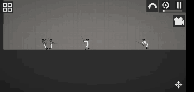 a screenshot of a video game with a few soldiers holding swords