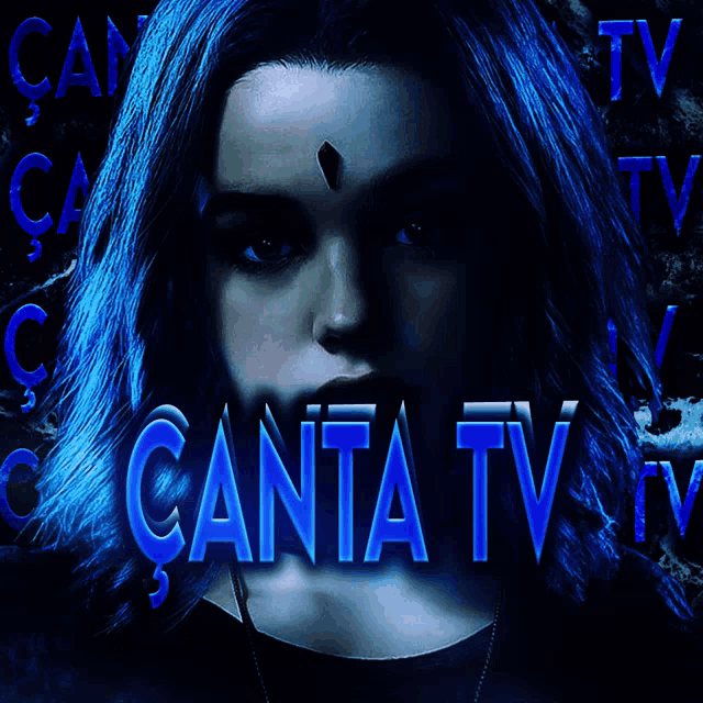 a picture of a woman with blue hair and the words canta tv on the bottom