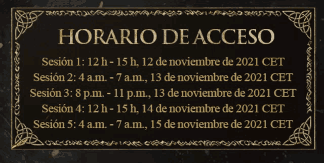 a sign that says ' horario de acceso ' at the top